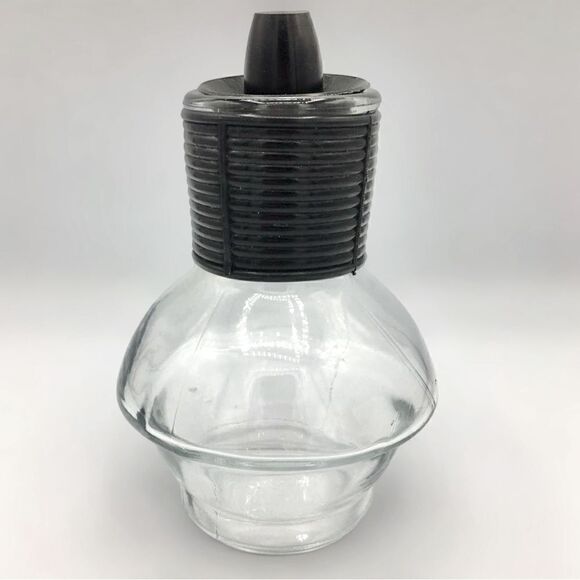 Vintage Glasbake USA Coffee Tea Hottle Black Banded Neck & Lid - Picture 2 of 15